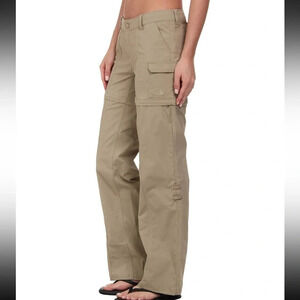 NWT The North Face Paramount Convertible Pants 18 Short Dune Beige Cargo Zip Off
